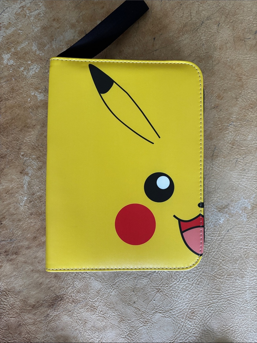 Pokemon Pikachu Yellow Character Card Binder/Case w 50 pages.